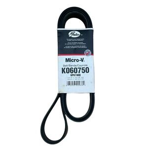 Serpentine Belt Micro-V Gates K060750 6PK1908, 13/16" X 75 5/8"